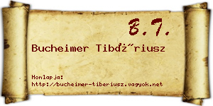 Bucheimer Tibériusz névjegykártya